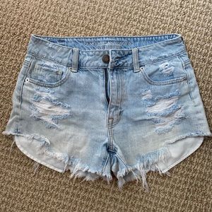 American Eagle Distressed Highwaisted Jean shorts